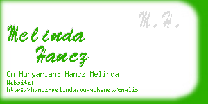 melinda hancz business card